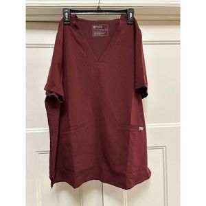 FIGS Scrub Top in 2XL (XXL), new without tags, maroon color